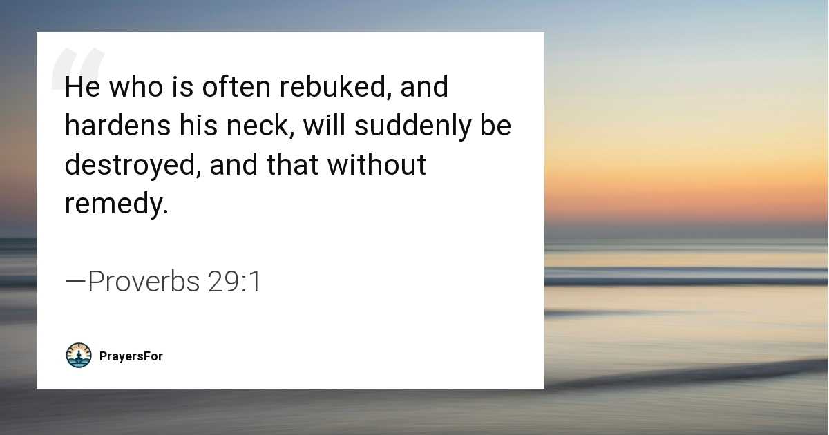 Proverbs 29:1
