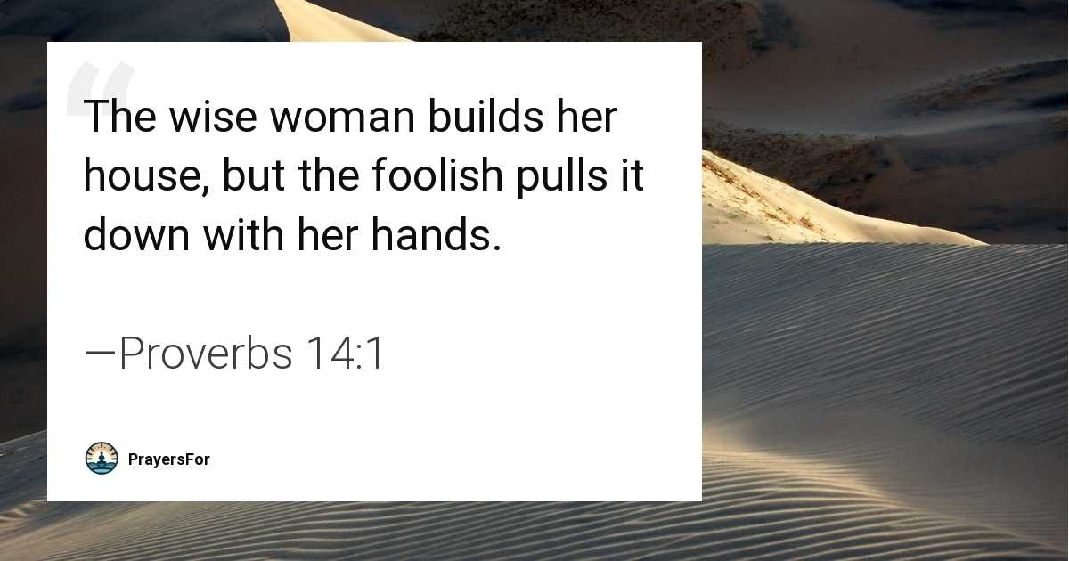 Proverbs 14:1