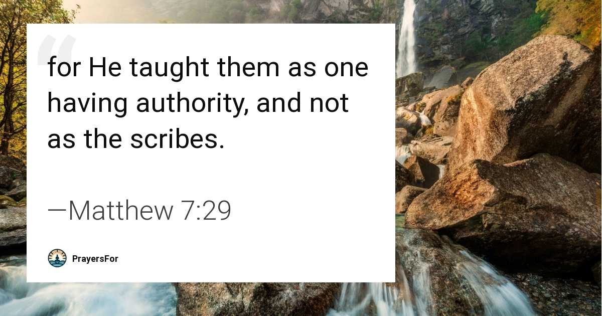Matthew 7:29