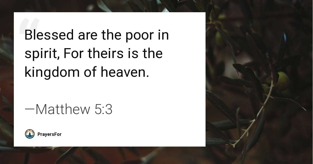 Matthew 5:3