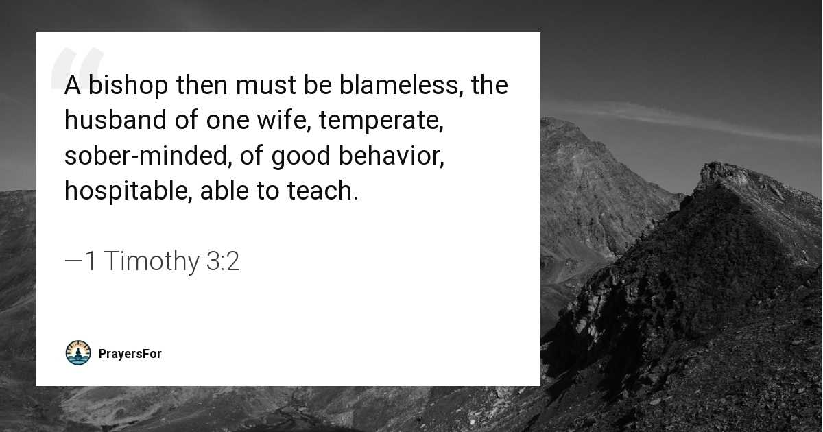 1 Timothy 3:2