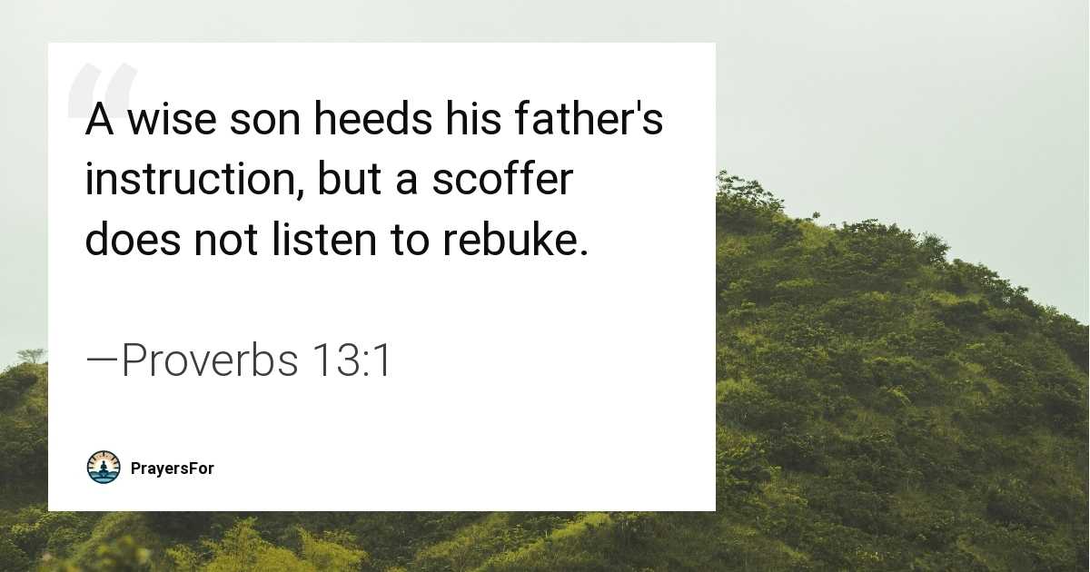 Proverbs 13:1