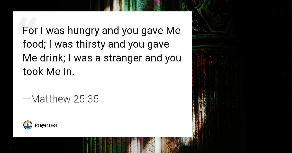 Matthew 25:35