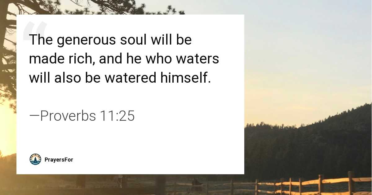 Proverbs 11:25