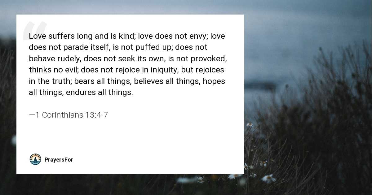 1 Corinthians 13:4-7