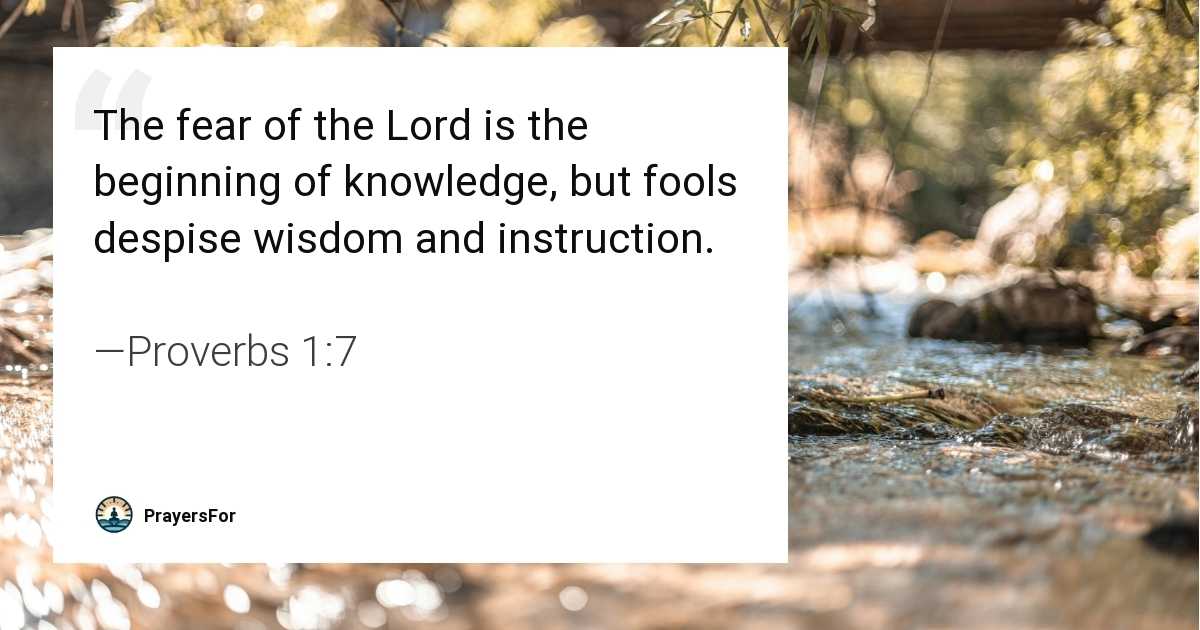 Proverbs 1:7