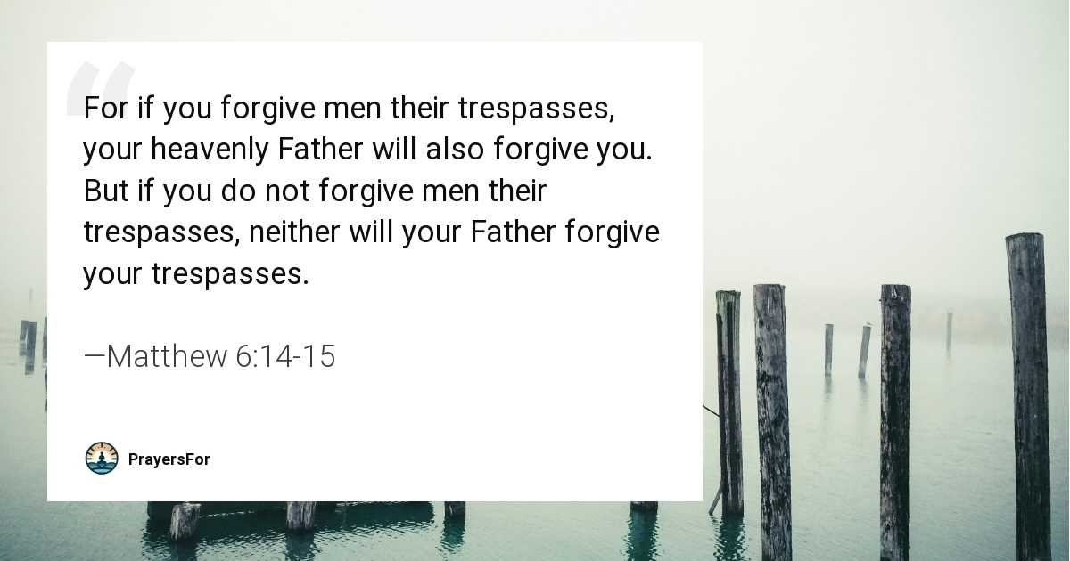 Matthew 6:14-15