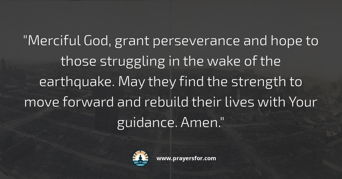 Prayer for rescue teams and helpers serving after an earthquake
