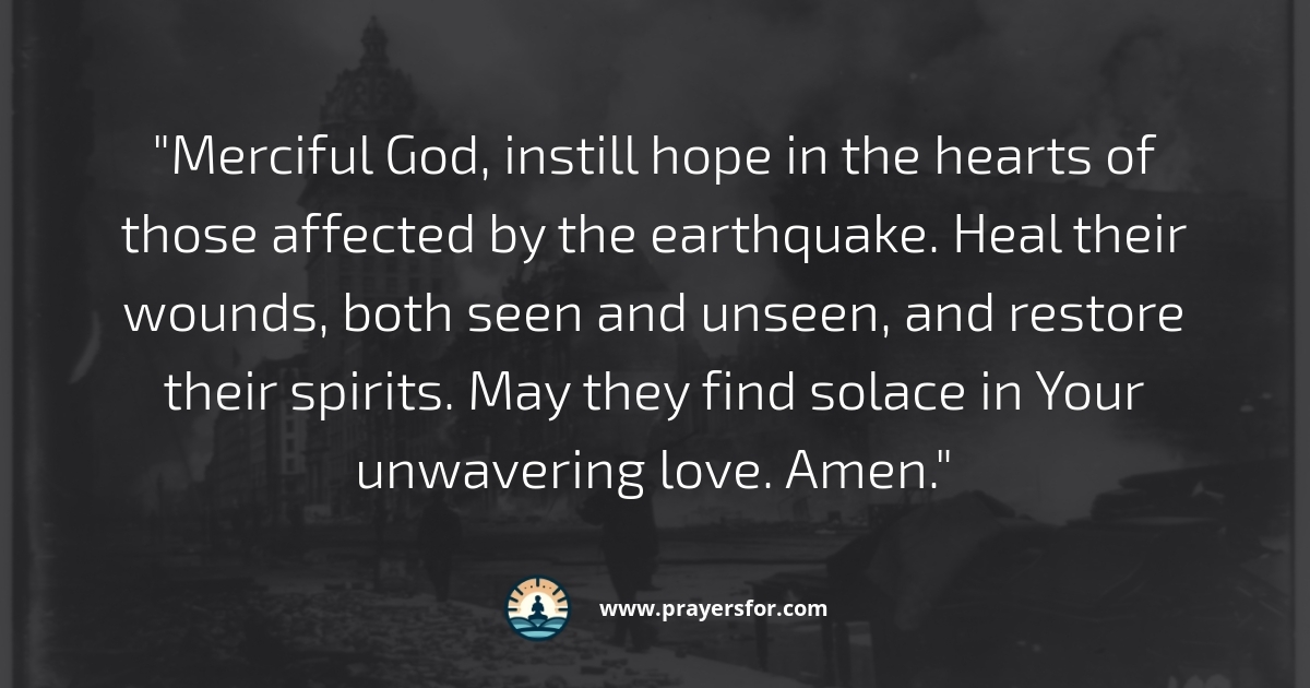 Prayer for safety and rescue after an earthquake