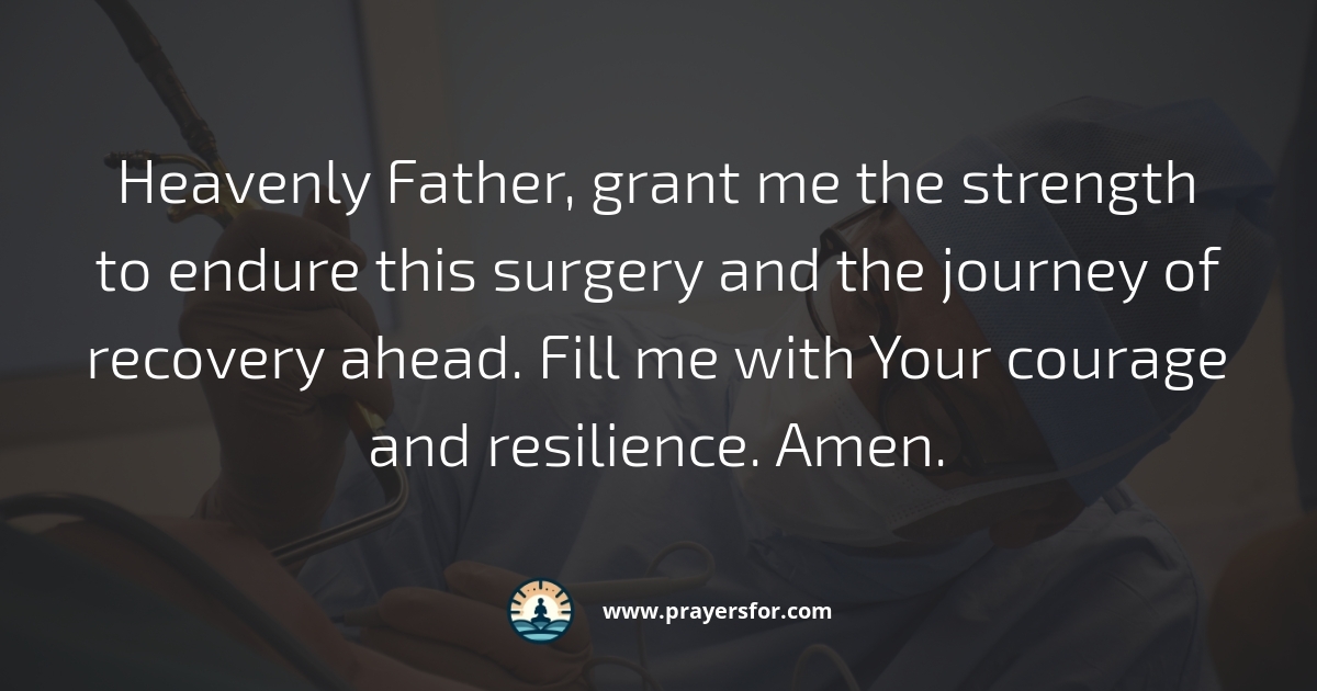 Prayer for a successful surgery and the medical team