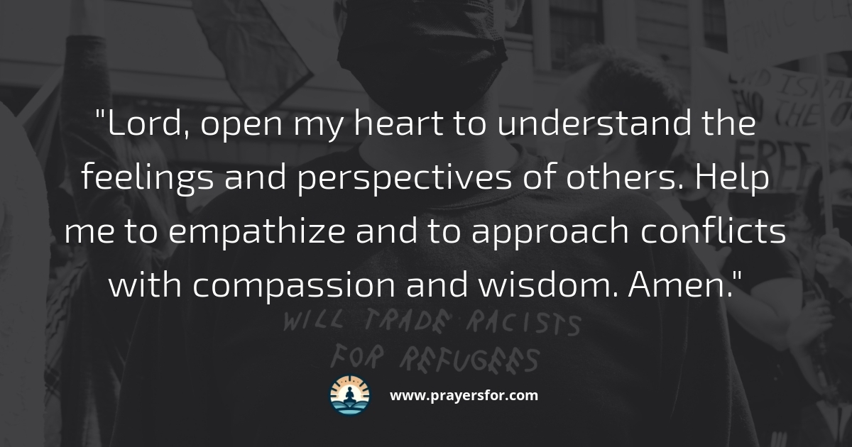 Prayer for family conflict resolution and peace at home