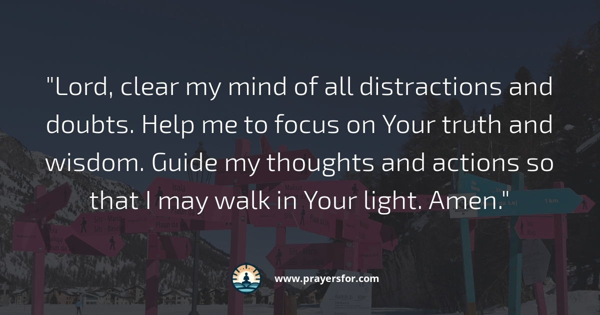 Prayer for clarity when you do not know what to do