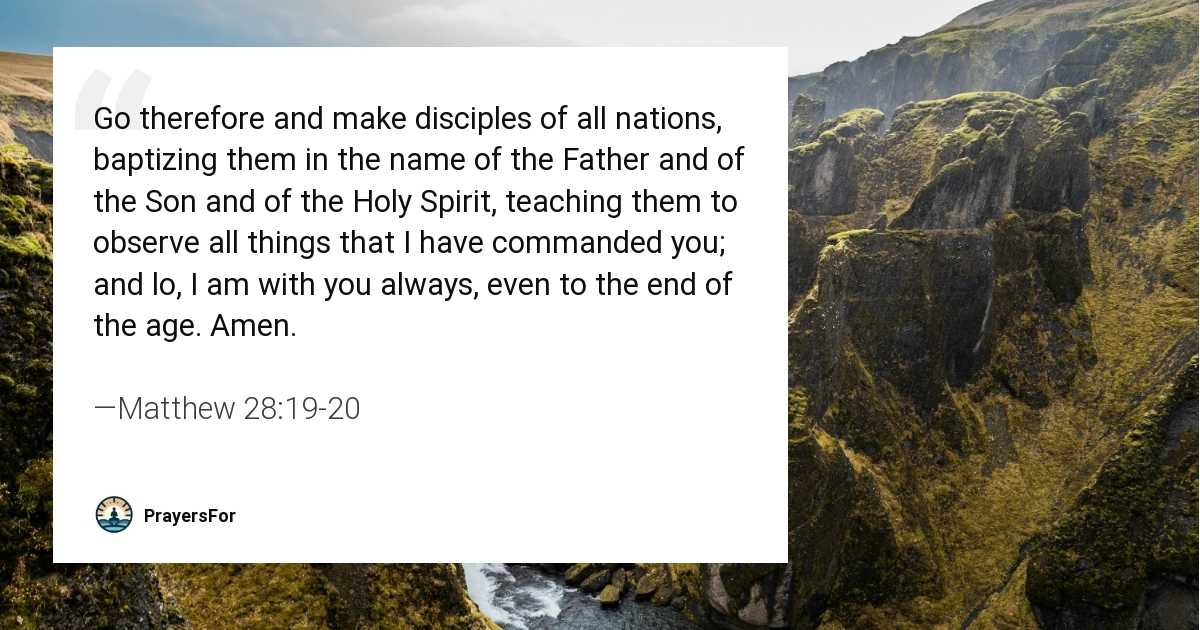 Matthew 28:19-20