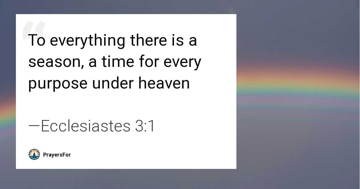 Ecclesiastes 3:1