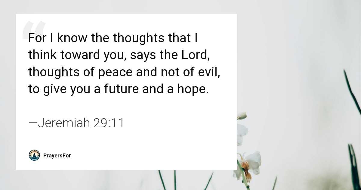 Jeremiah 29:11