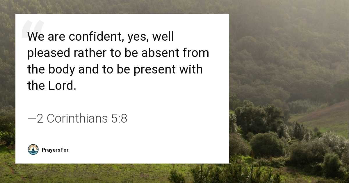 2 Corinthians 5:8