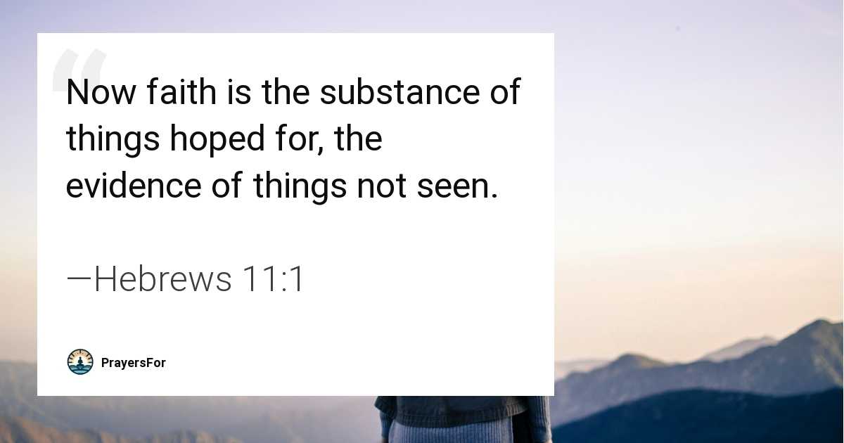 Hebrews 11:1