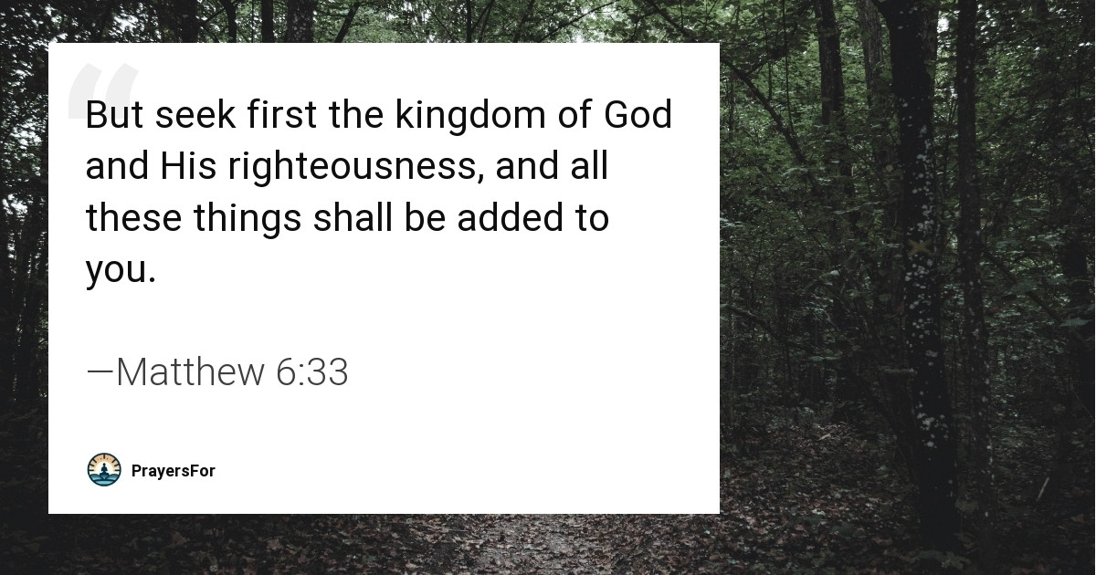 Matthew 6:33