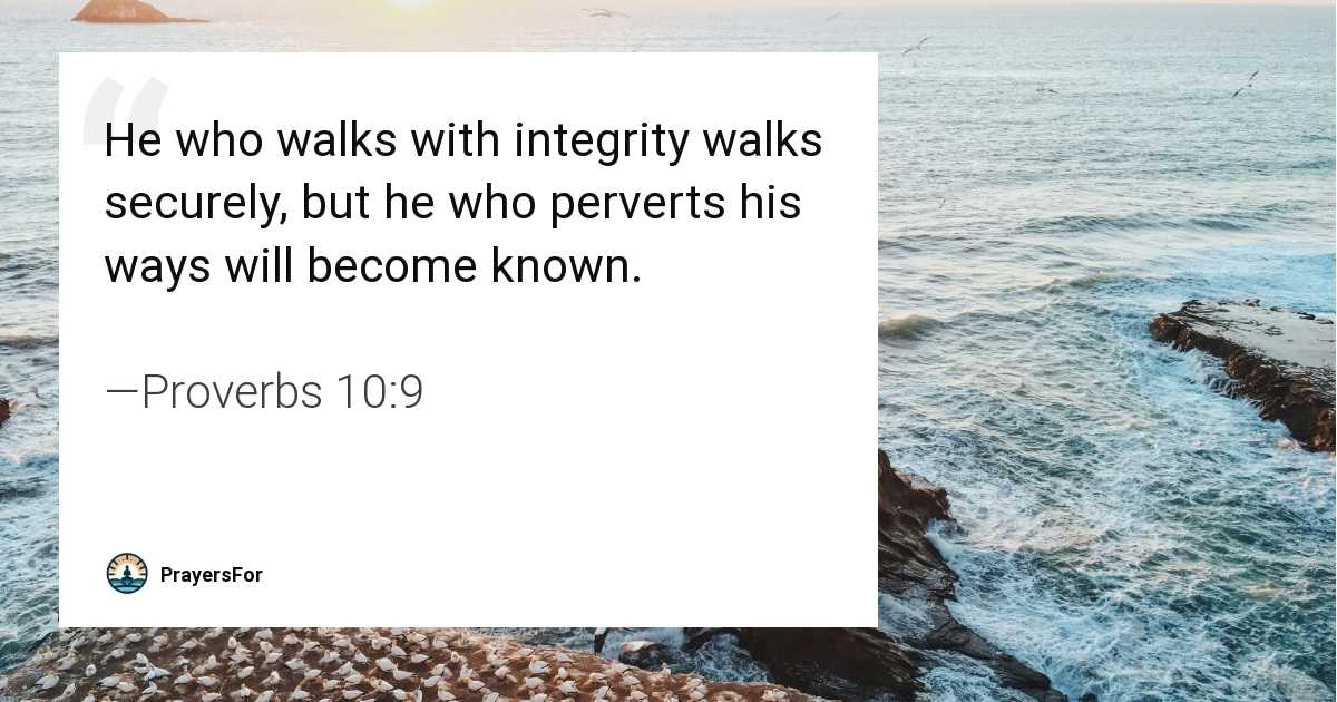 Proverbs 10:9