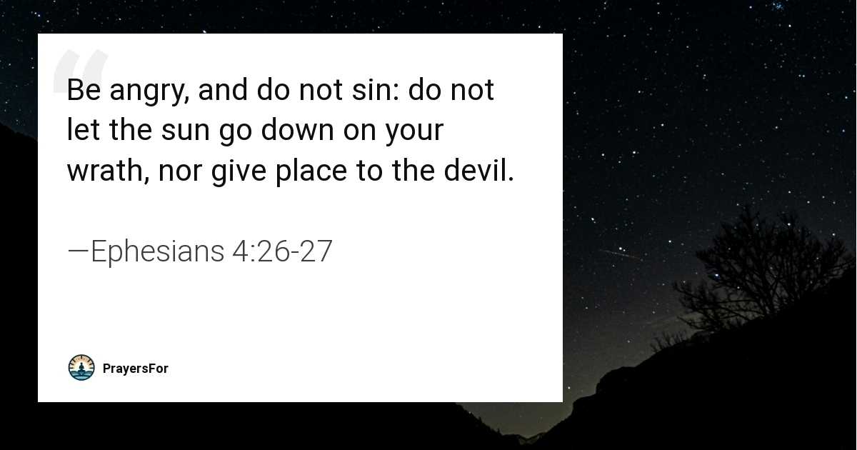 Ephesians 4:26-27