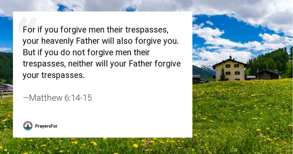 Matthew 6:14-15