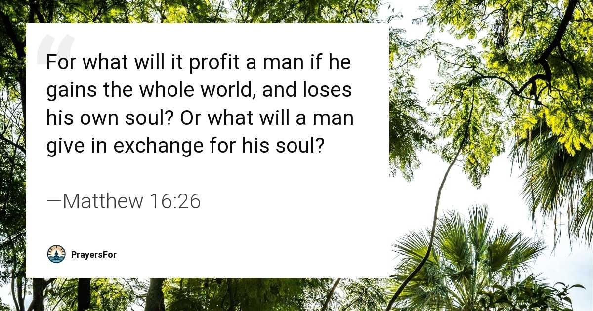 Matthew 16:26
