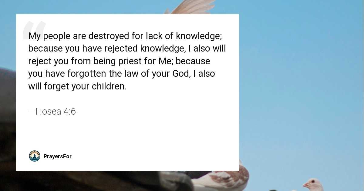 Hosea 4:6
