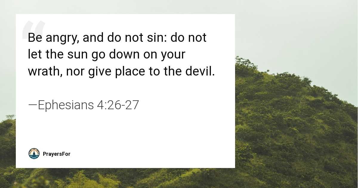 Ephesians 4:26-27