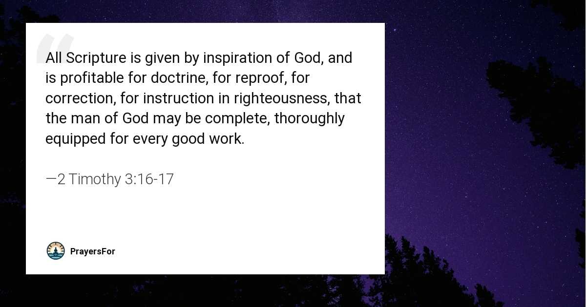 2 Timothy 3:16-17