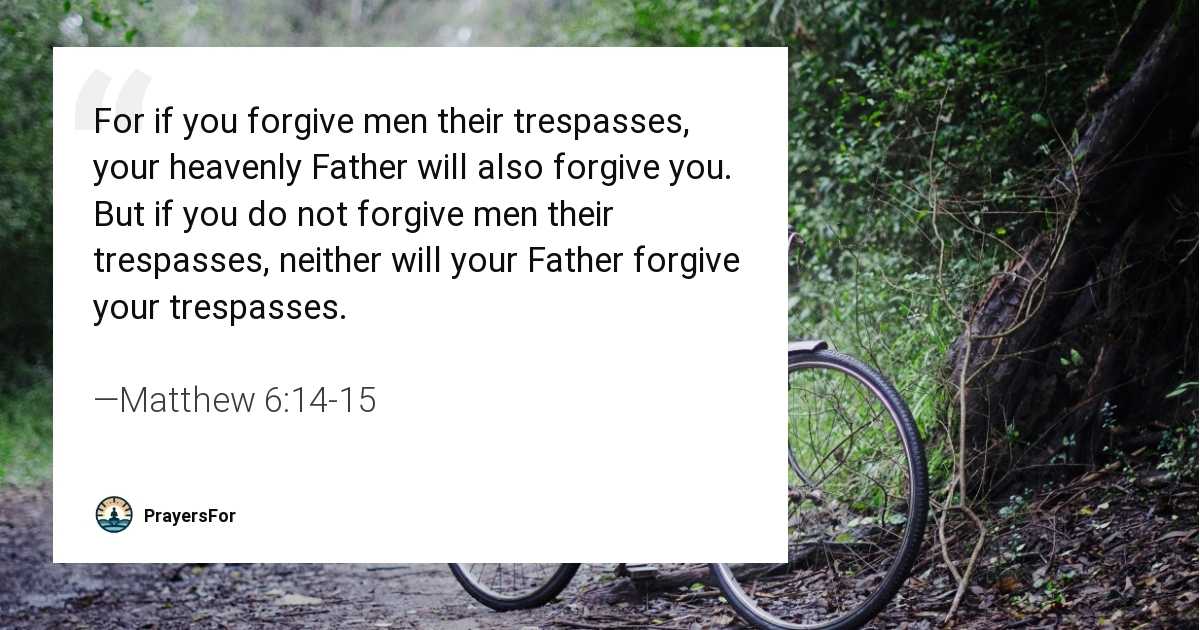 Matthew 6:14-15