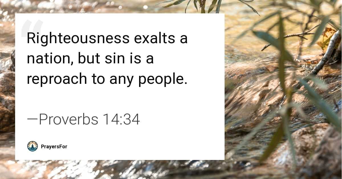 Proverbs 14:34