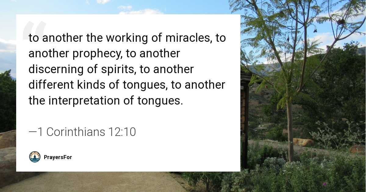 1 Corinthians 12:10