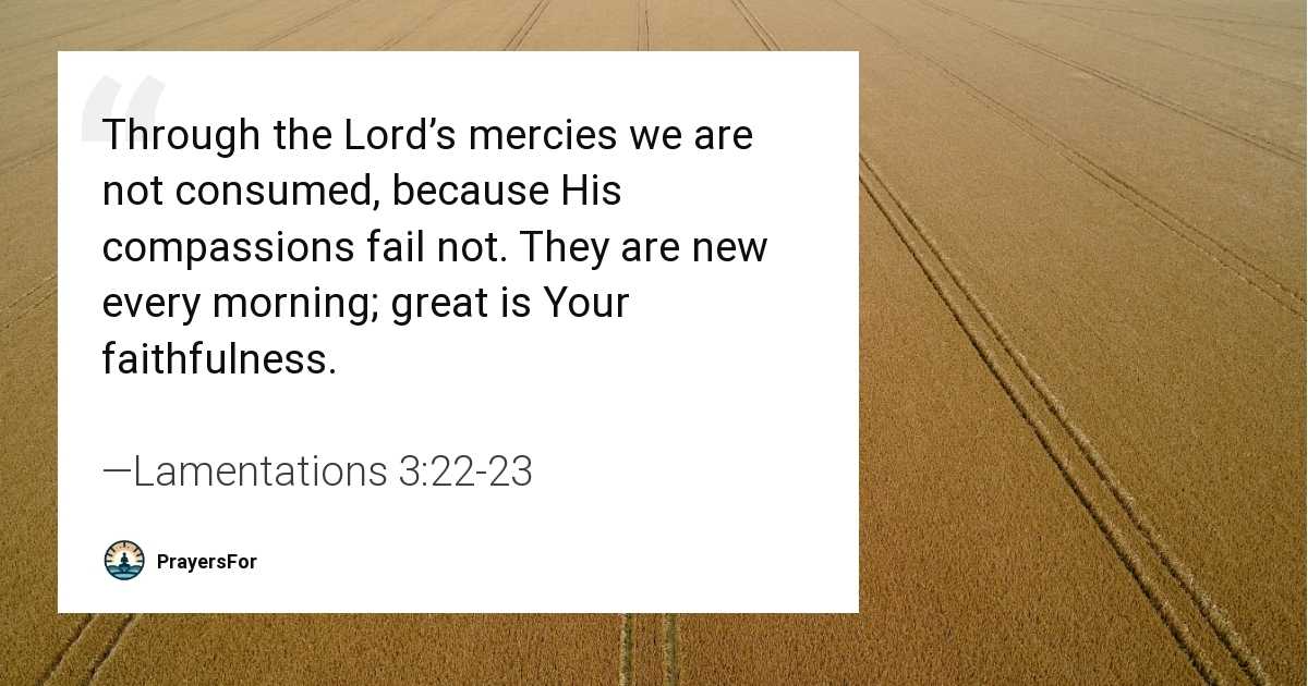 Lamentations 3:22-23