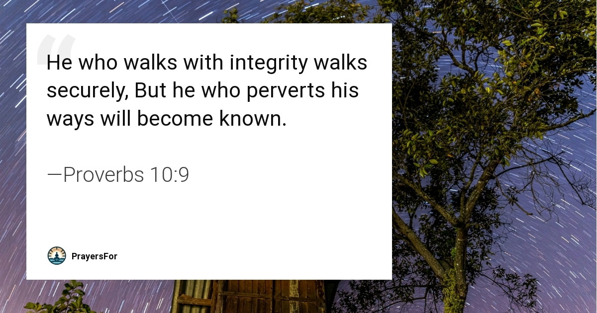 Proverbs 10:9
