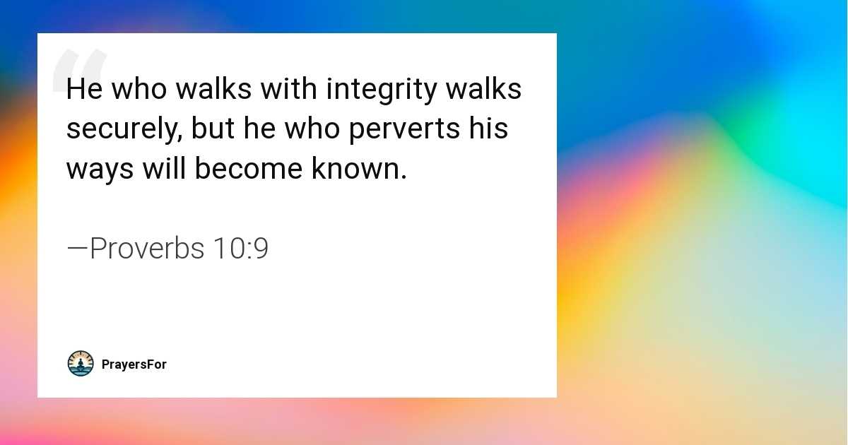 Proverbs 10:9