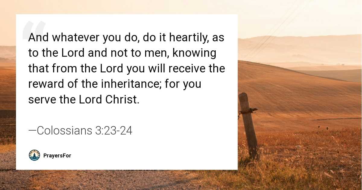 Colossians 3:23-24