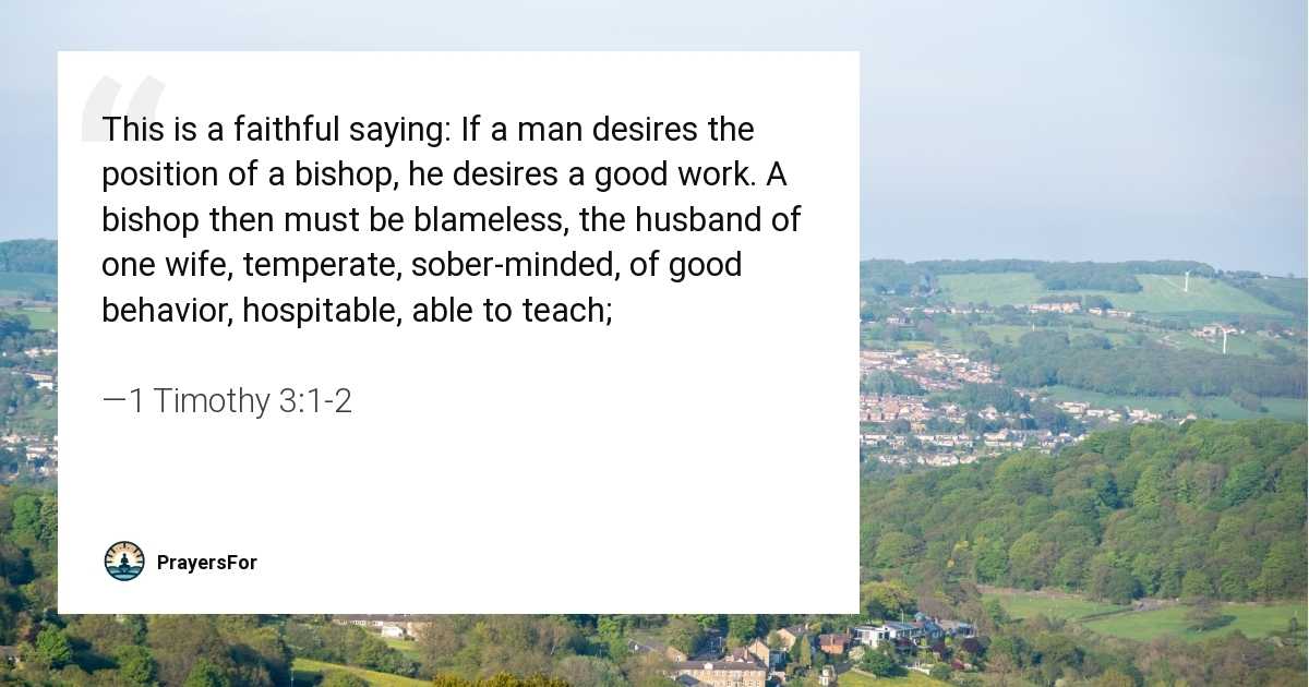 1 Timothy 3:1-2