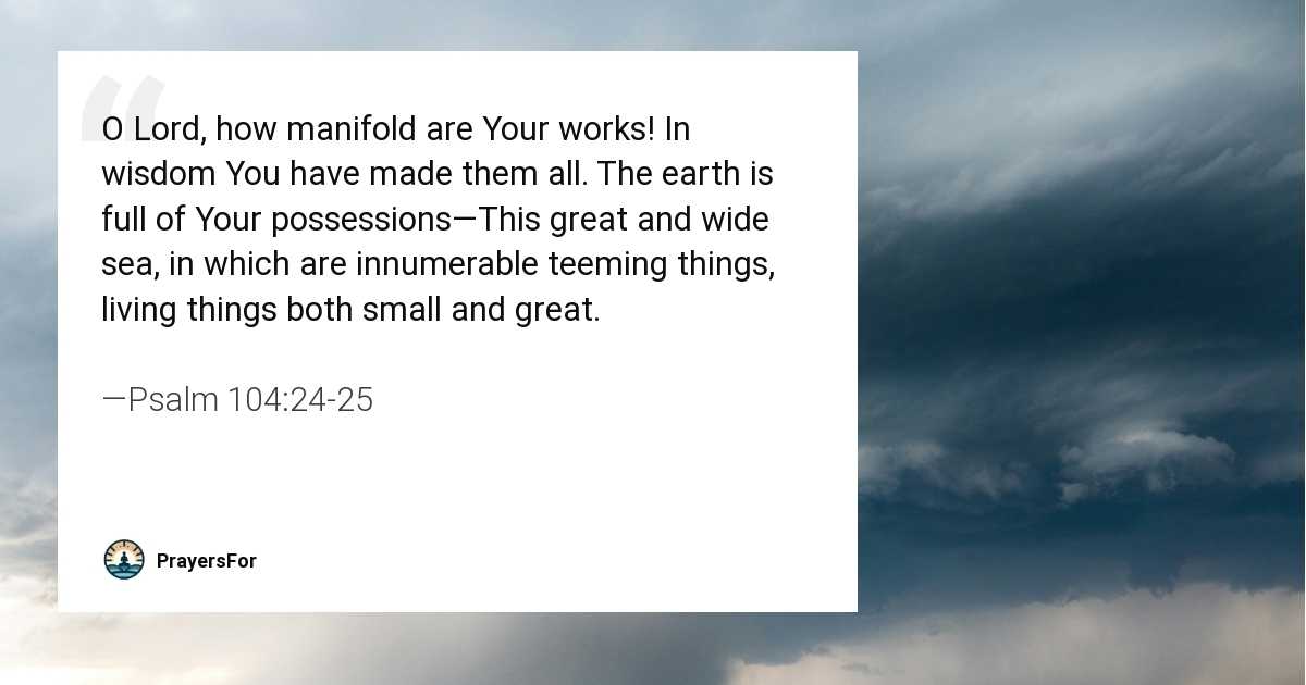 Psalm 104:24-25