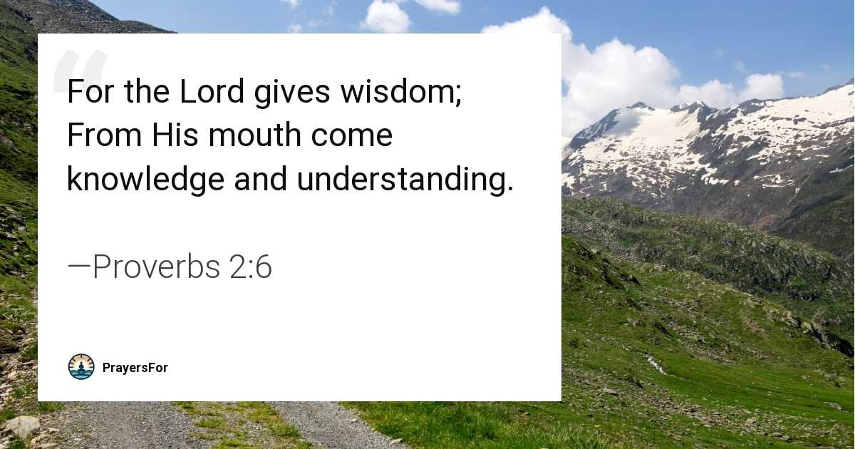 Proverbs 2:6