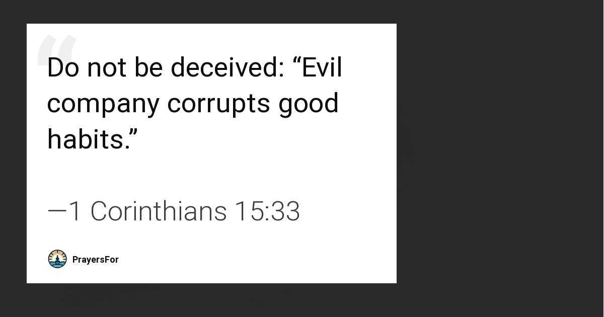 1 Corinthians 15:33