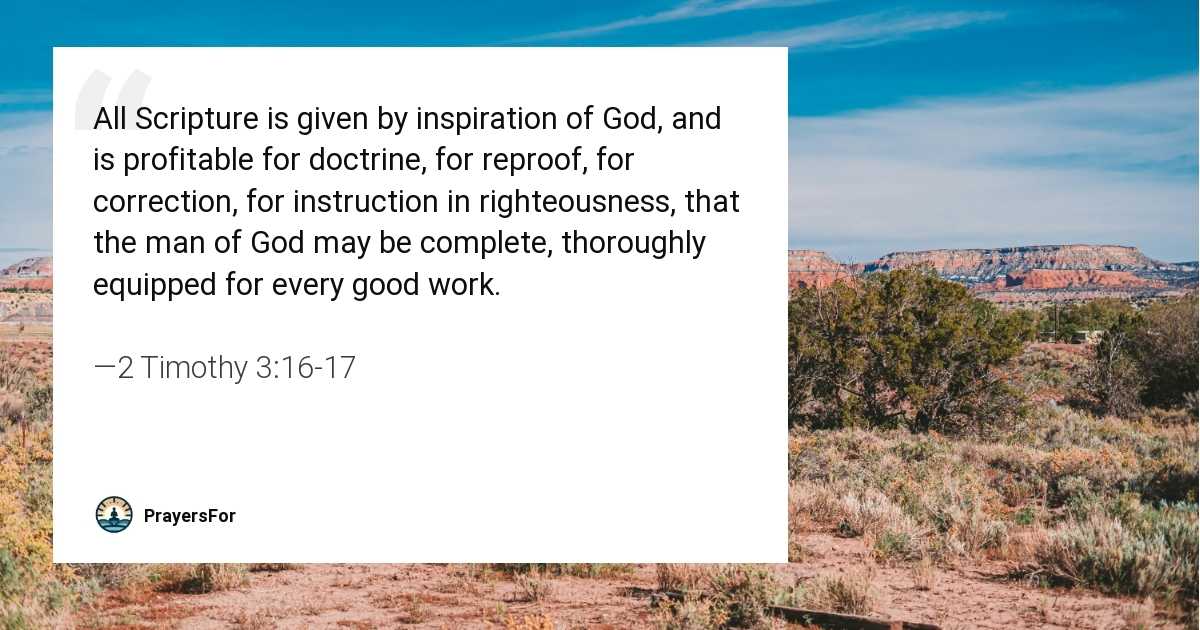 2 Timothy 3:16-17