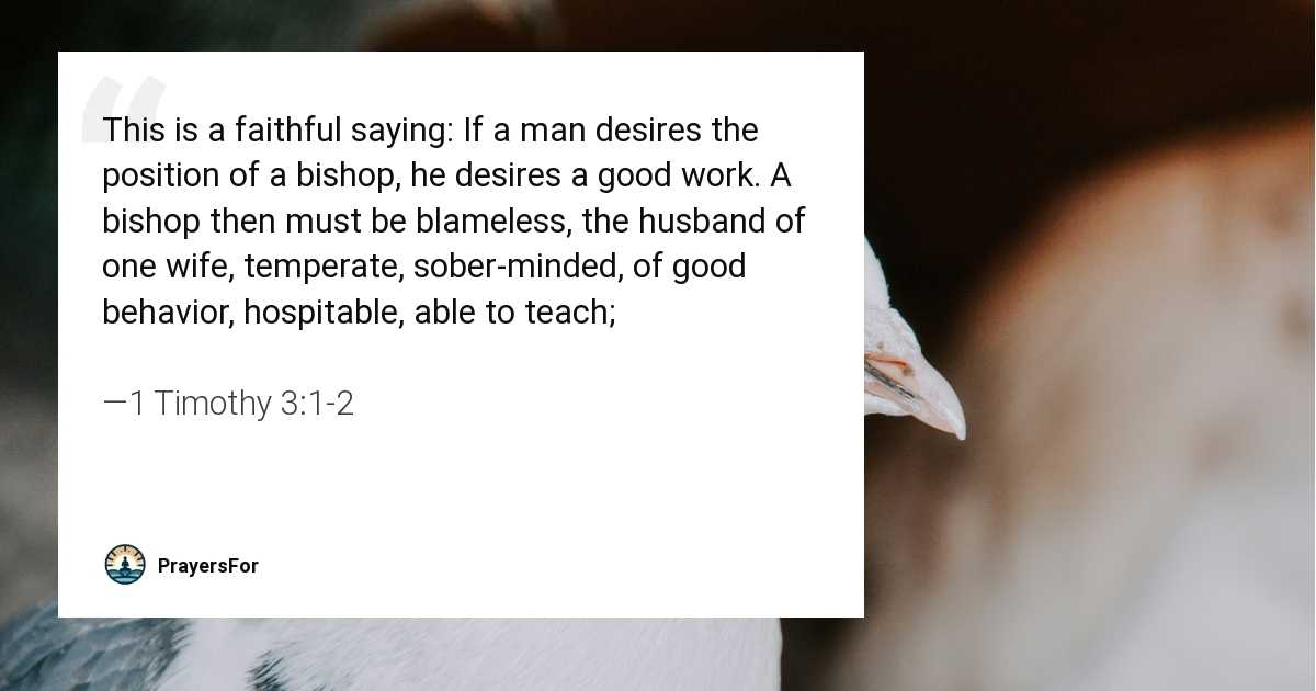 1 Timothy 3:1-2