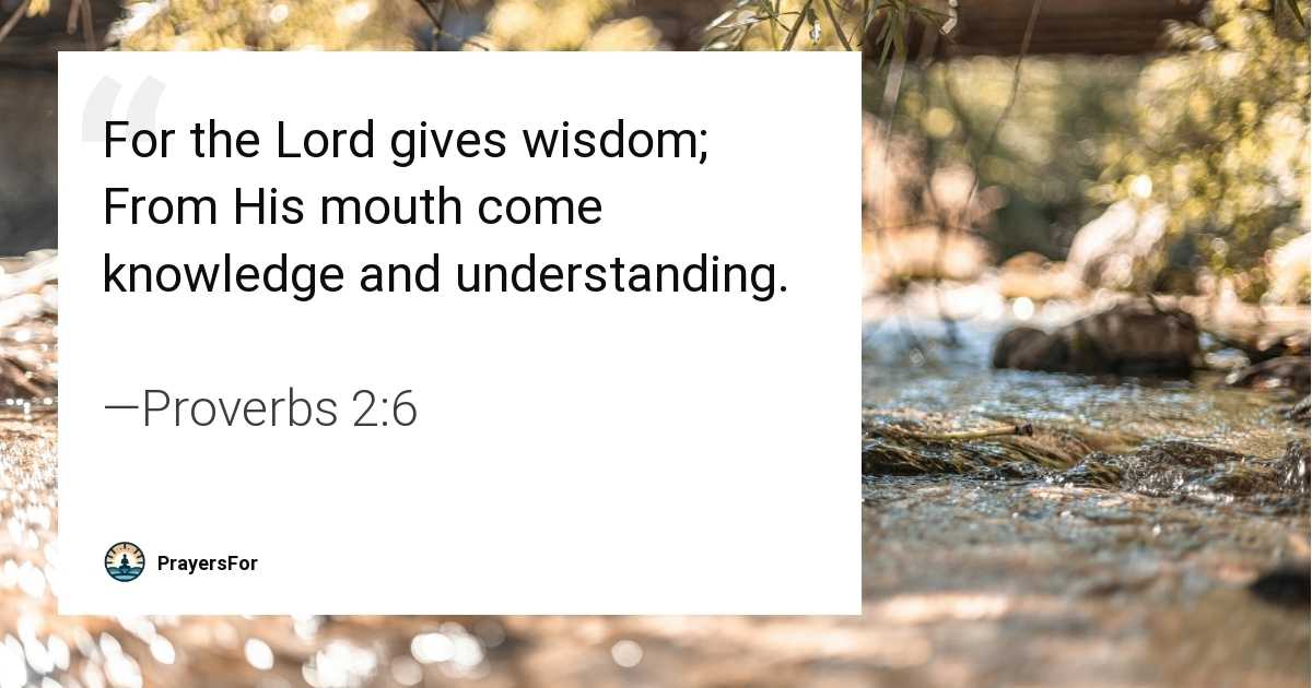 Proverbs 2:6