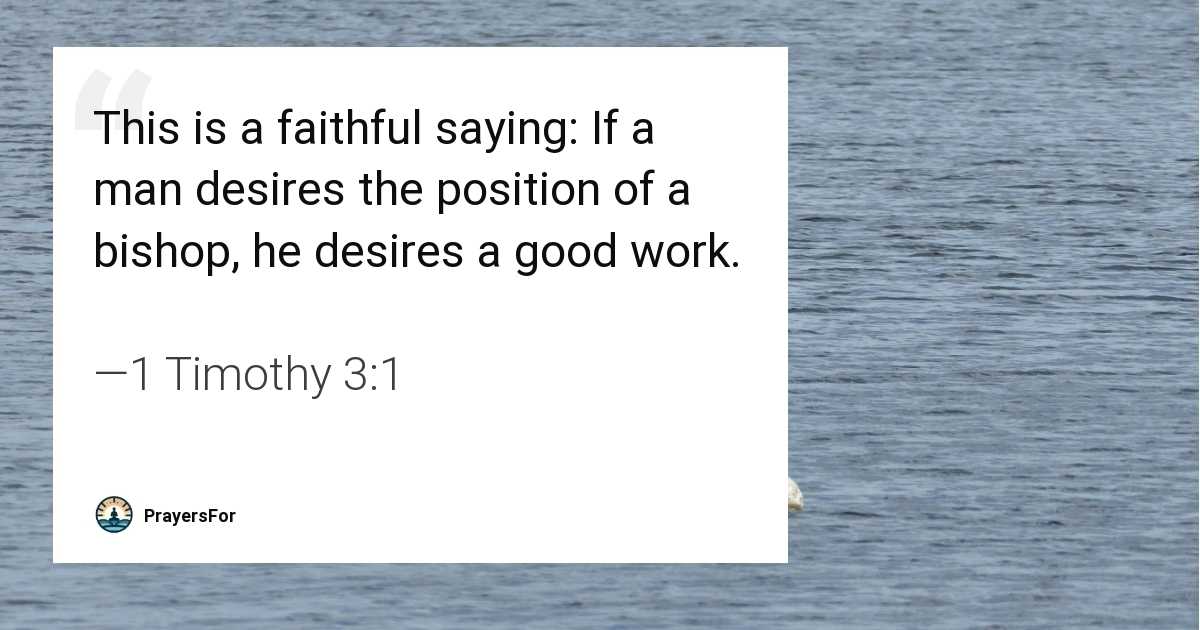 1 Timothy 3:1