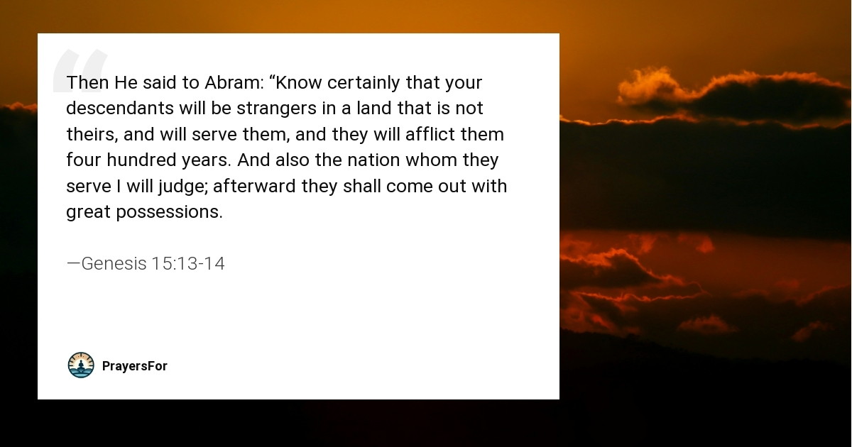 Genesis 15:13-14