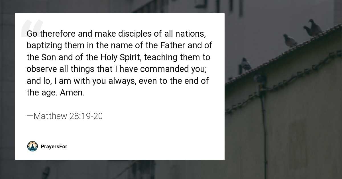 Matthew 28:19-20