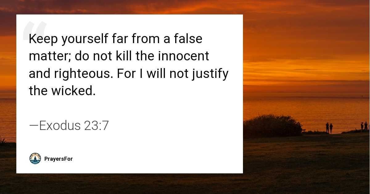 Exodus 23:7