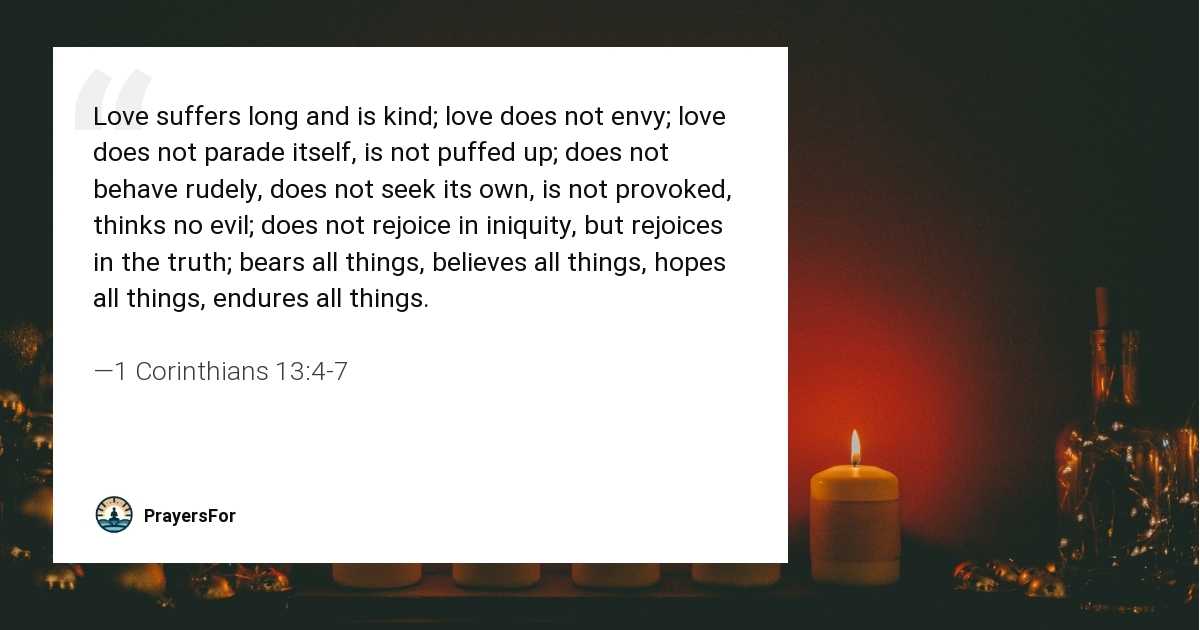 1 Corinthians 13:4-7