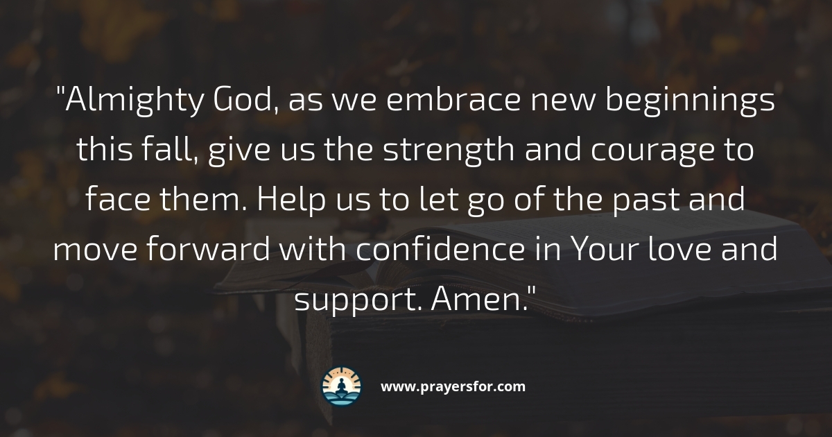 Prayers for fall family, home, and peace