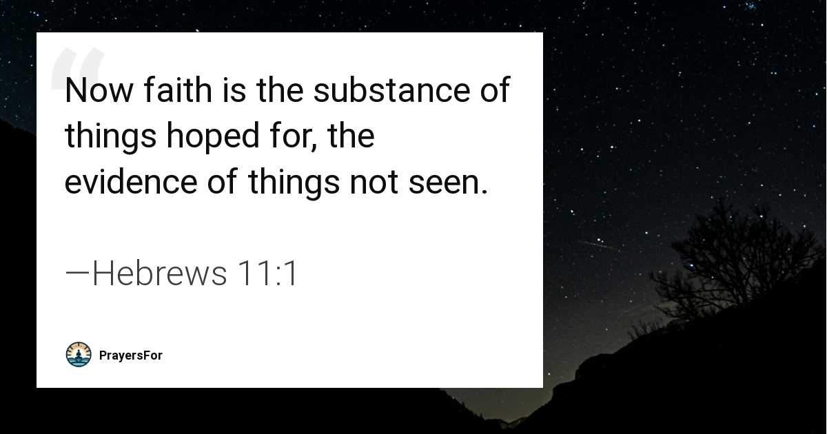 Hebrews 11:1